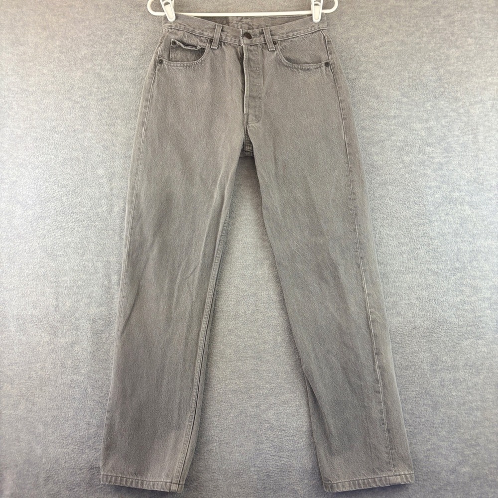 Levi's 501 Vintage Distressed Jeans Mens 30x28 Grey Straight Leg Fit Denim Pants